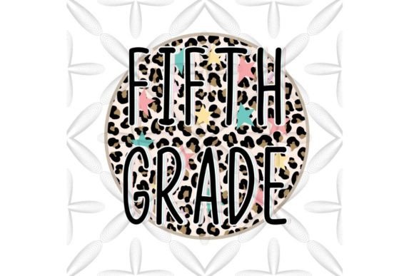 Back to School Fifth Grade Leopard PNG for Creative Projects
